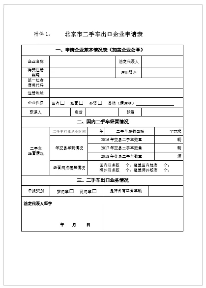 關(guān)于申報(bào)北京市二手車出口企業(yè)的通知@chinaadec.com